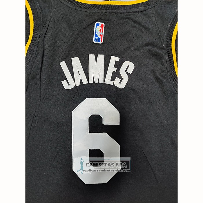 Camiseta Los Angeles Lakers LeBron James NO 6 Select Series 2022 Negro